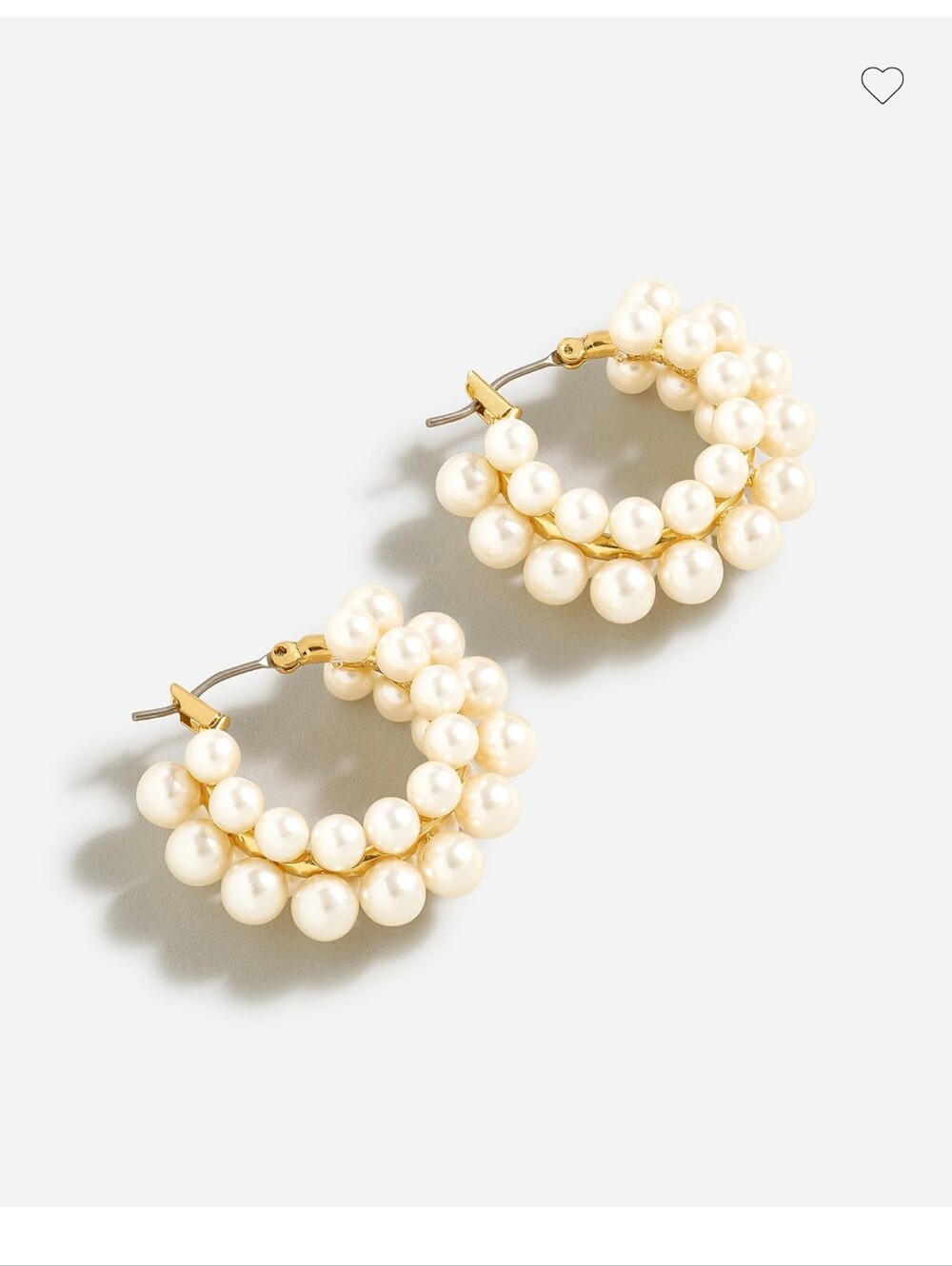 Jcrew Layered mini pearl hoop earrings NWOT